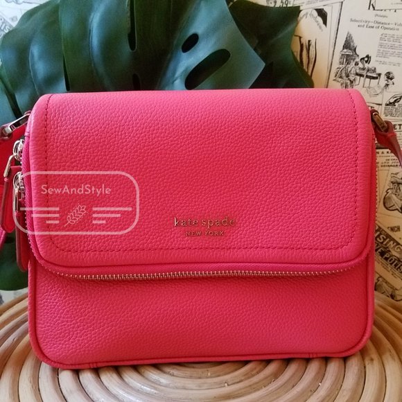 PEACH MELBA KATE SPADE RUN AROUND LARGE CROSSBODY FLAP BRAND NEW - Picture 3 of 8